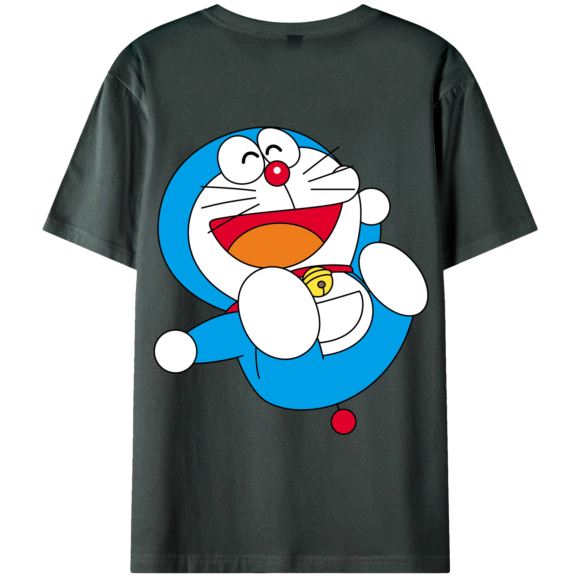 （画像用） ドラえもん Doraemon 綿100％ メンズ半袖Tシャツ（バックプリント） 通気性